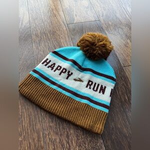 Brooks Happy Run Knit Beanie with Pom Pom
